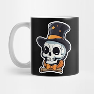 Cool Halloween Gentelman Skeleton with Hat and Bow-Tie Mug